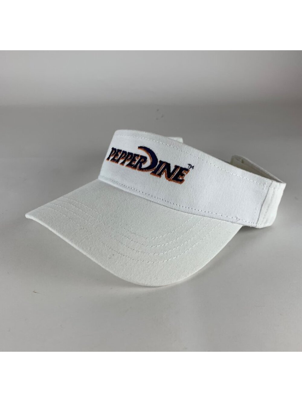 Pepperdine Waves NCAA White Cap American Strapback Adjustable Visor